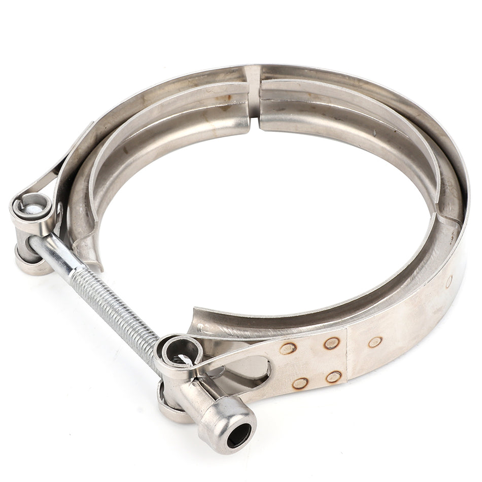 2013-2014 Polaris Sportsman 400 2006-2007 Polaris Sportsman 450 3.5 inch V-Band Clamp with Flange Turbo Exhause Down Pipe Iron