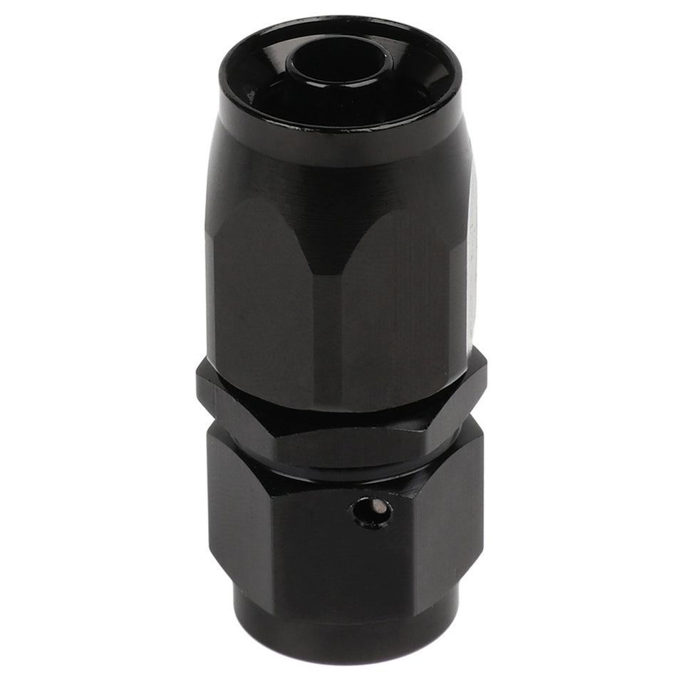 6AN Aluminum Swivel Fitting Hose End For Air Oil Line Straight Black