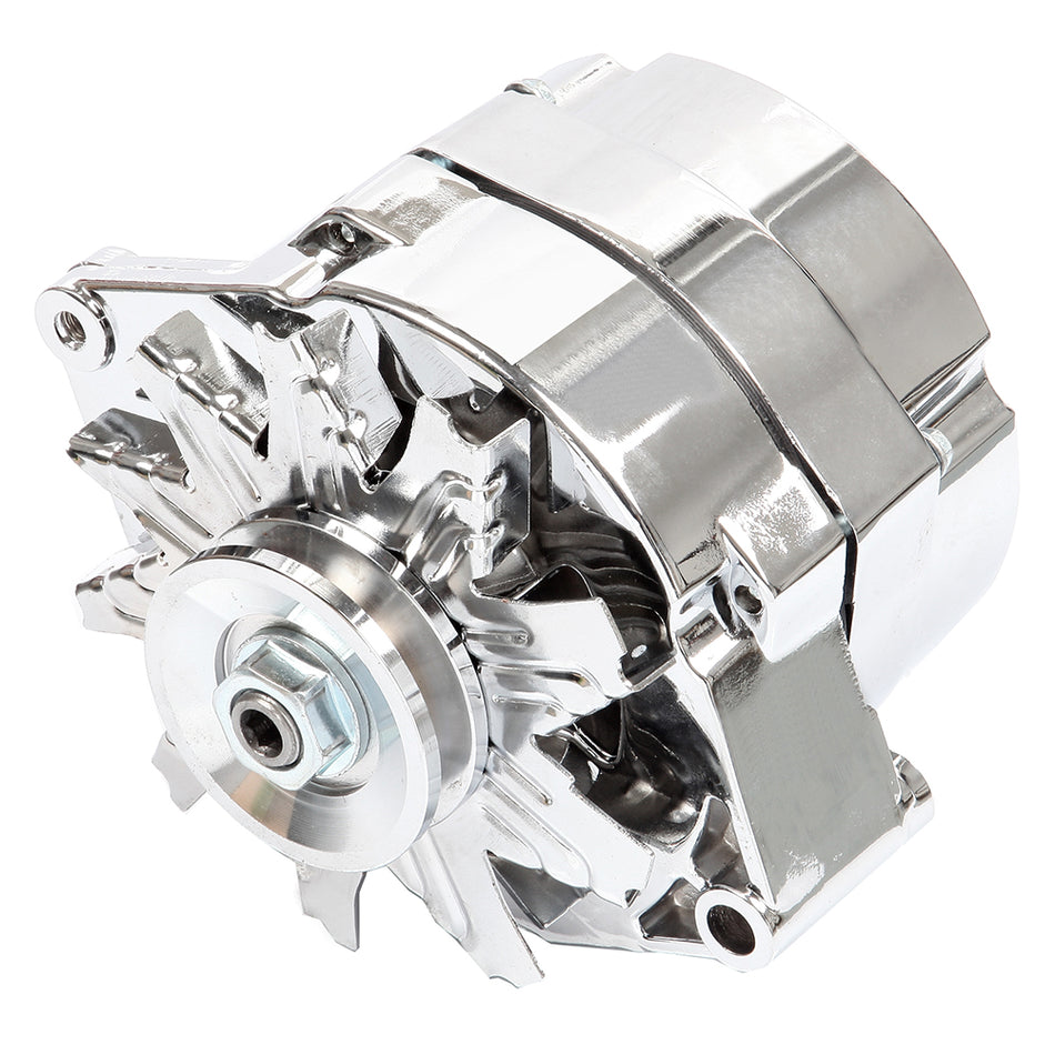 For Chrome BBC SBC Chevy GM Alternator 1 Wire Chevy 327-350-396-427-454 110Amp