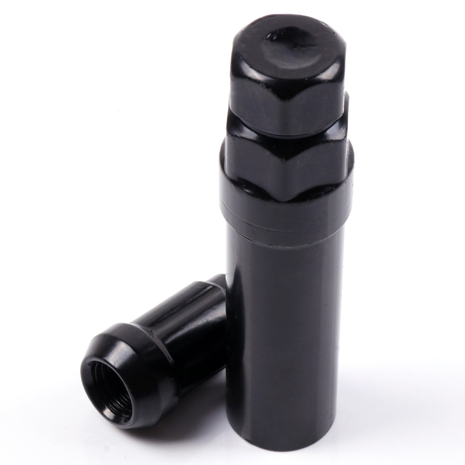 24 Pcs 6 Spline Black Lug Nuts 12x1.5 +2 Keys For Toyota Tacoma 4Runner Avalon
