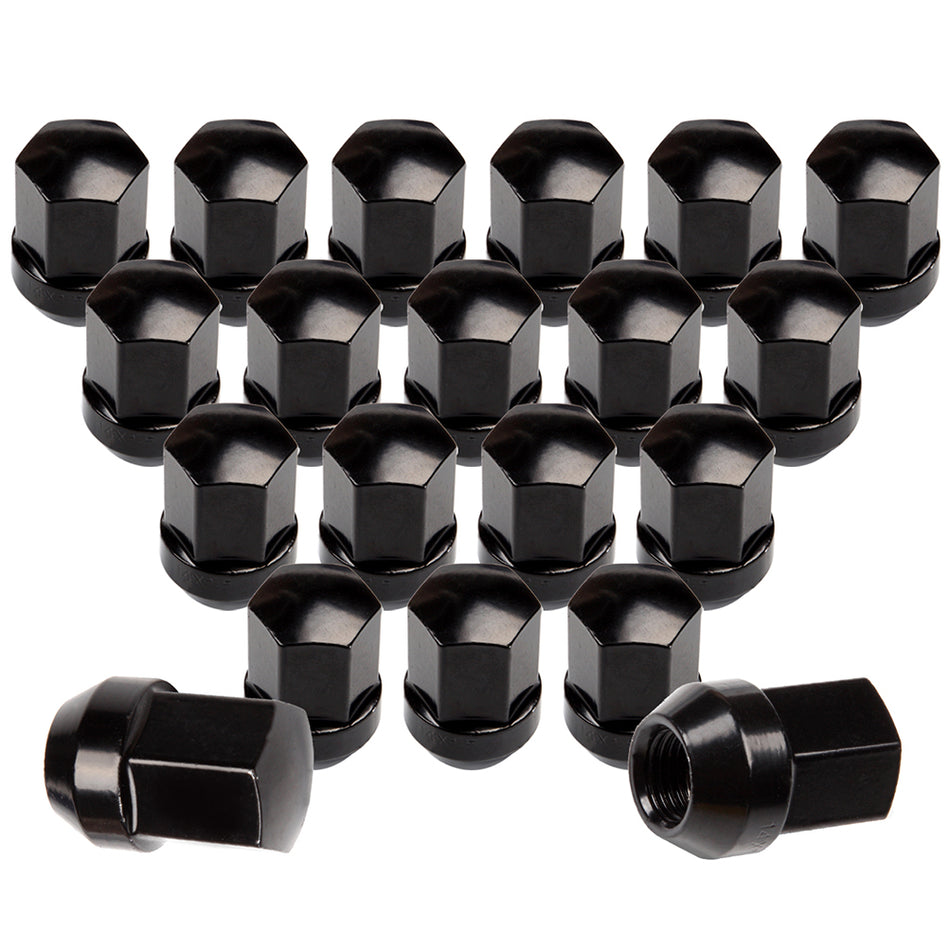 20 Black 14x1.5 Close End Wheel Lug Nuts For Dodge Durango Ram 1500 2012-2016