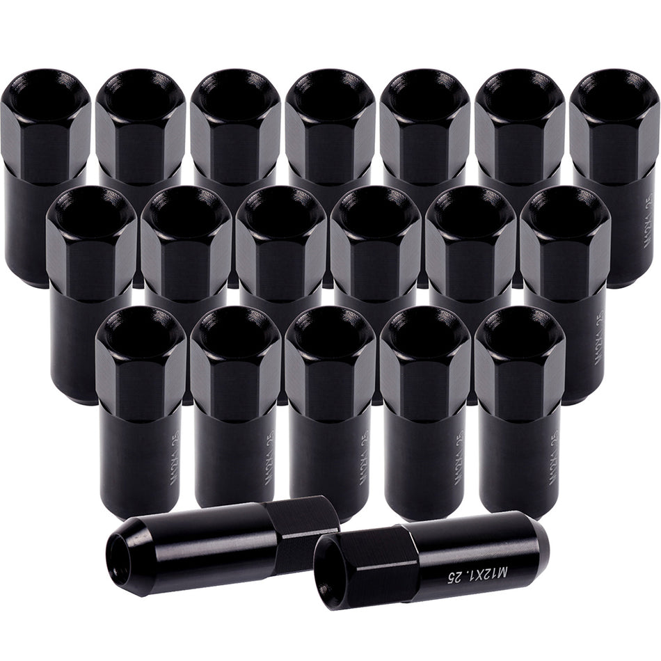 20X 12 x1.25 Black Extend Forged Aluminum Tuner Racing Lug Nut For Nissan Suzuki