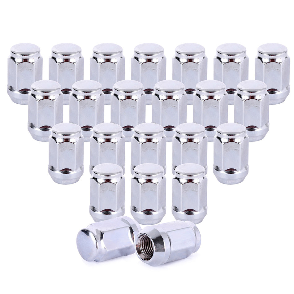 23 Chrome Close-end type Thread 1/2-20 Lug Nuts For Jeep Grand Cherokee 93-10