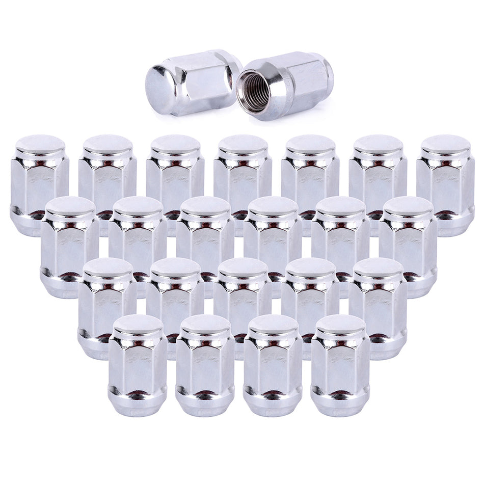 24 X Chrome Closed end type Thread 1/2-20 Lug Nuts Fits Dodge Viper & Dakota