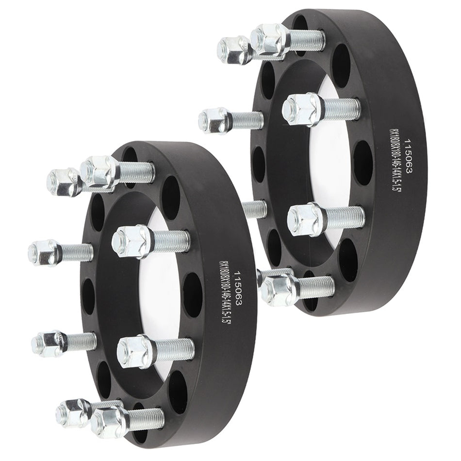 2Pcs 1.5 inch 8x180 8 Lug Wheel Spacers 11-18 Chevrolet Silverado 2500 11-23 GMC Sierra 2500 HD