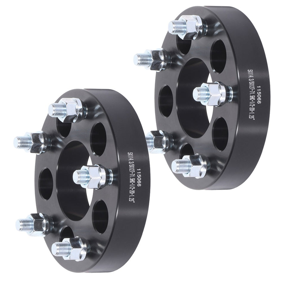 2Pcs 1.25 inch 5x4.5 to 5x5 5 Lug Wheel Spacers For 87-90 Dodge Dakota 07-14 Ford Edge