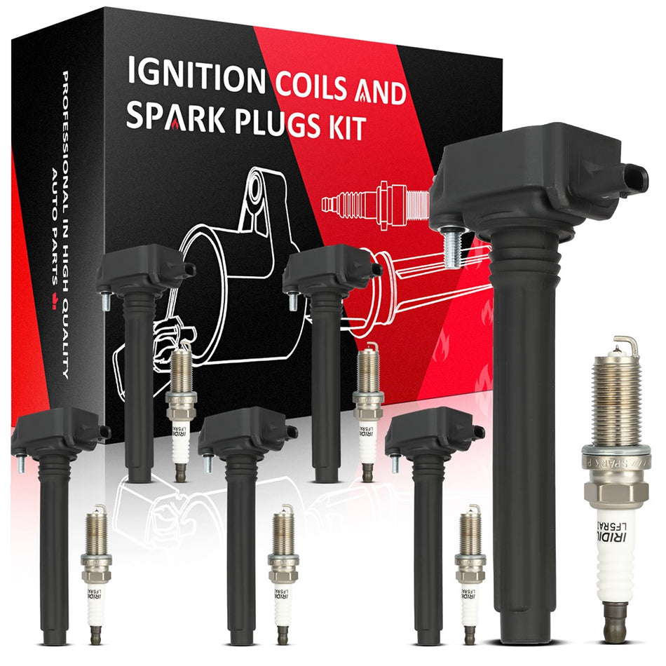 6 Ignition Coils & Iridium Spark Plugs For Chrysler Dodge Durango Jeep Ram 3.6L
