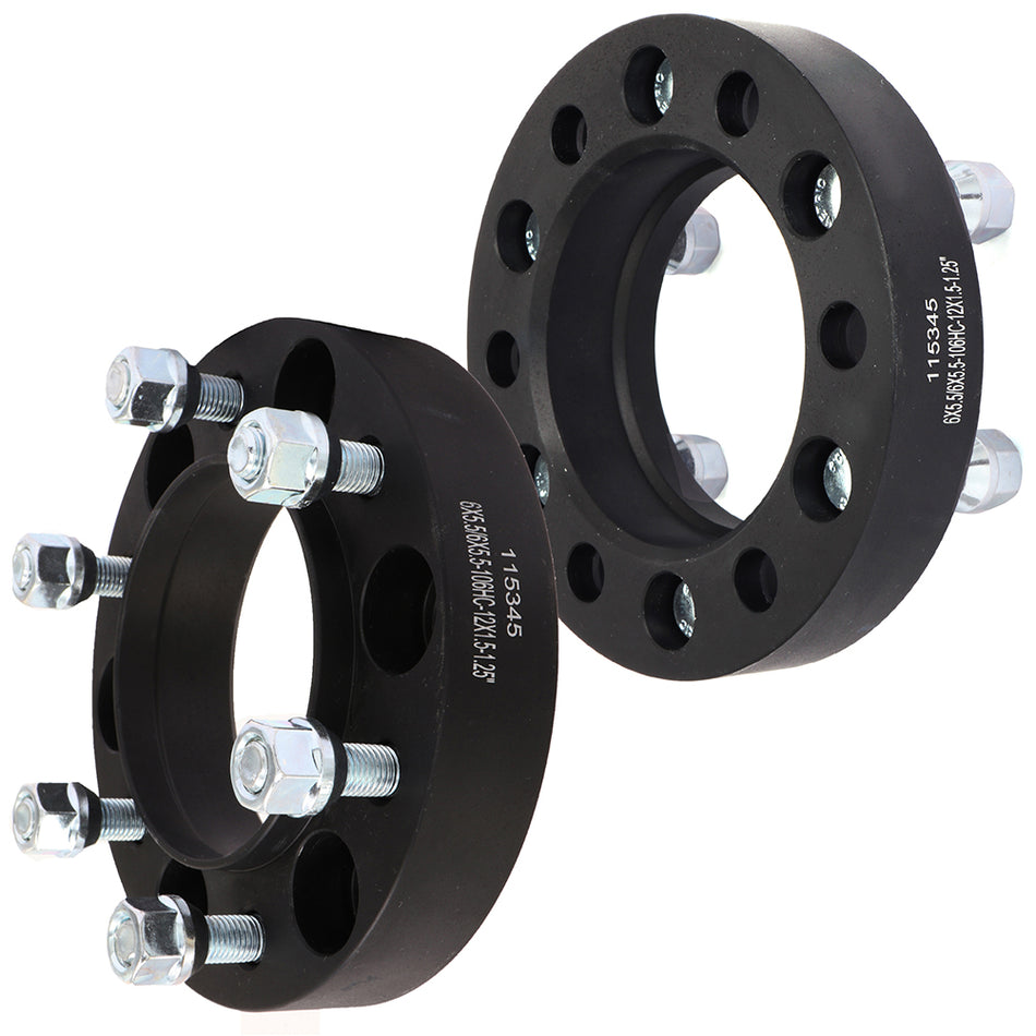 2Pcs 1.25 inch 6x5.5 6 Lugs HubCentric Wheel Spacers For 10-22 Lexus GX460 96-97 Lexus LX450
