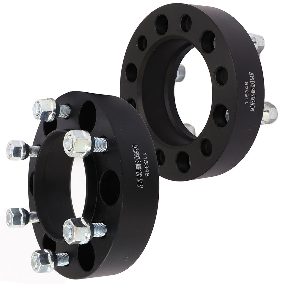 2Pcs 1.5 inch 6x5.5 Black Hub Centric Wheel Spacers For 03-09 Lexus GX470 96-97 Lexus LX450
