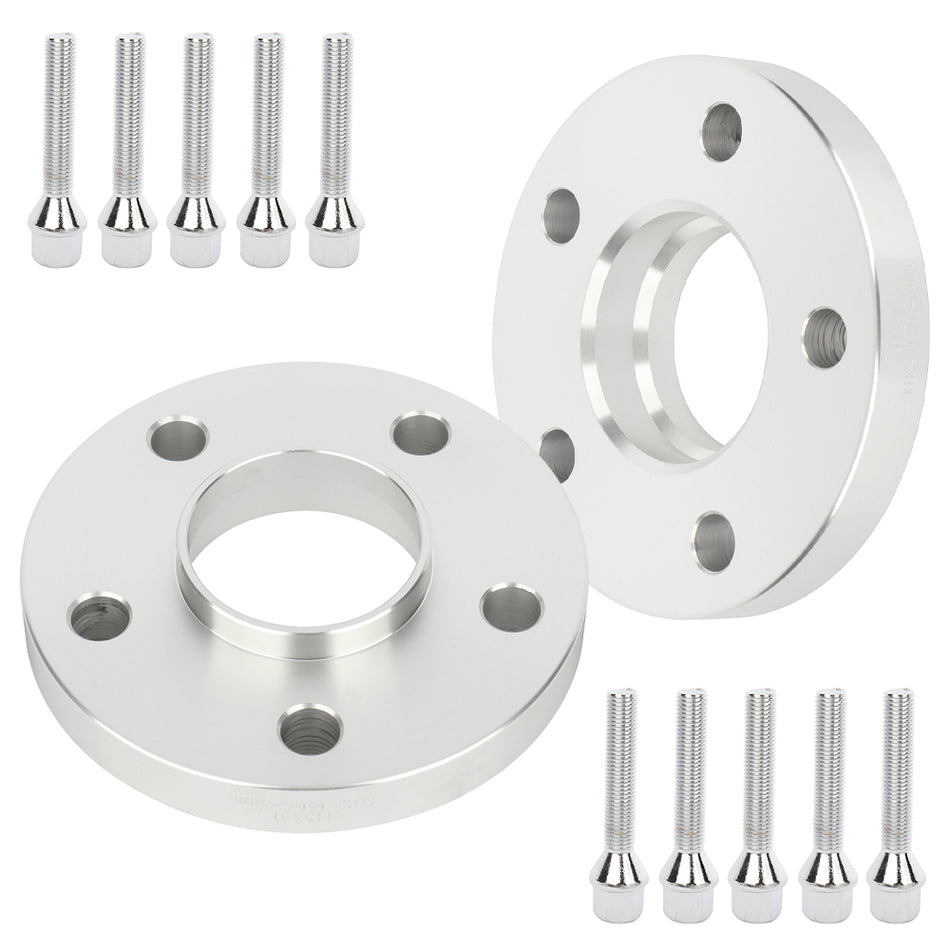 2Pcs 20mm 5x112 Hubcentric Wheel Spacers Ball Seat For 01-05 Mercedes-Benz C240 10-13 Mercedes-Benz C250