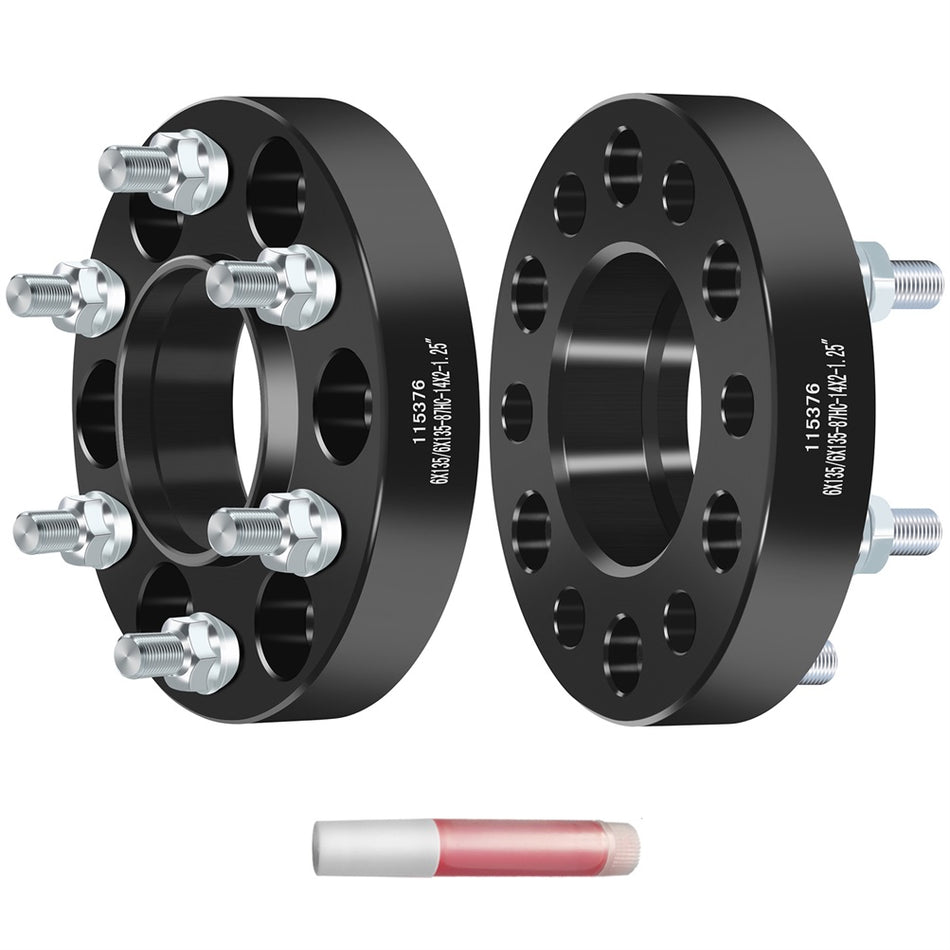 2Pcs 1.25 inch Thick Black Hub Centric Wheel Spacers For 04-14 Ford Expedition 04-14 Ford F150