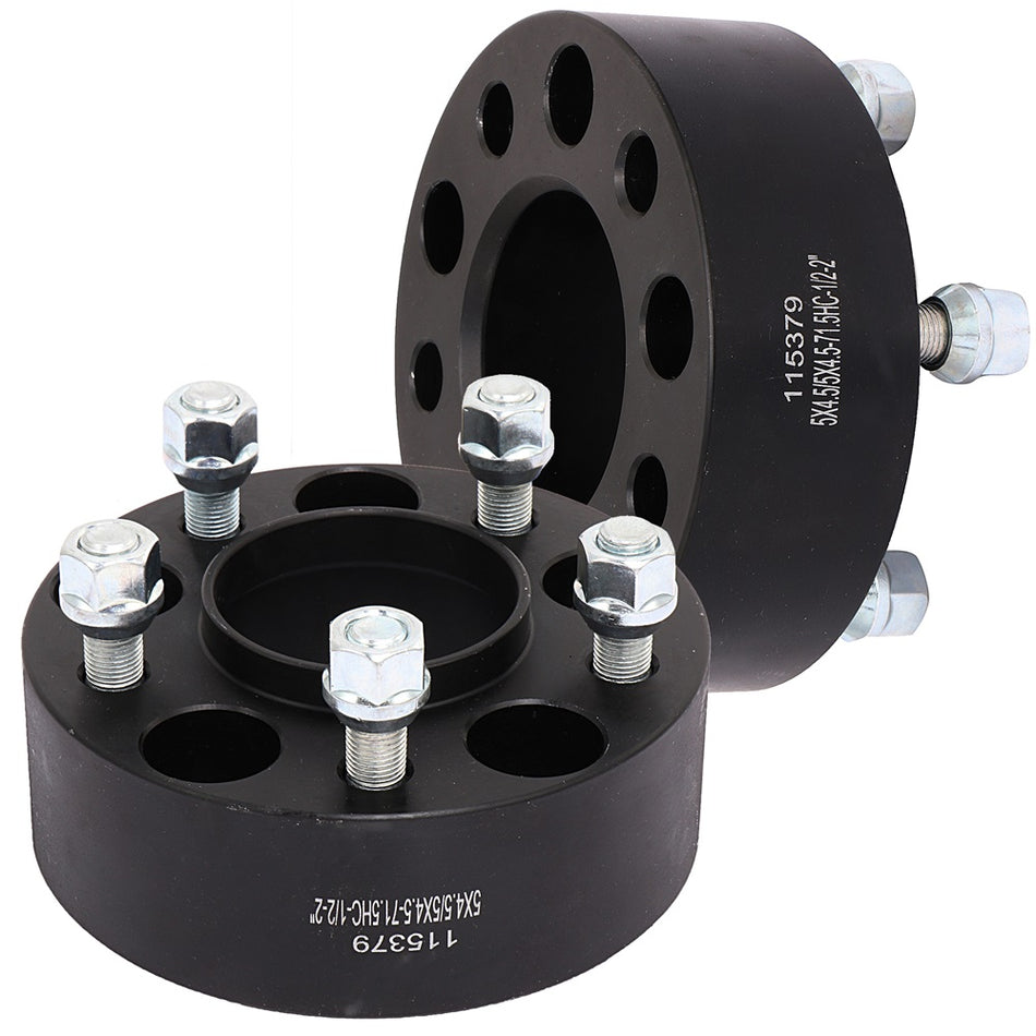 2Pcs 2 inch 5x4.5 5x114.3 1/2 inchx20 Hubcentric Wheel Spacers For 80-01 Jeep Cherokee 86-92 Jeep Comanche