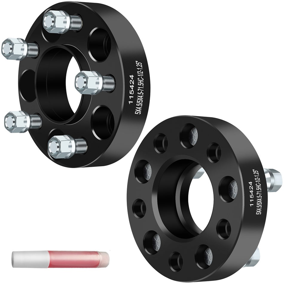 2Pcs 1.25 inch Thick 5x4.5 5x114.3 1/2 inch Studs Wheel Spacers For 80-01 Jeep Cherokee 86-92 Jeep Comanche