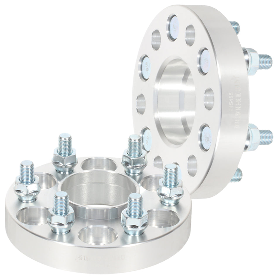 2Pcs 1 inch 25mm 6x114.3 6x4.5 Wheel Spacers For 05-19 Nissan Frontier 05-14 Nissan Pathfinder