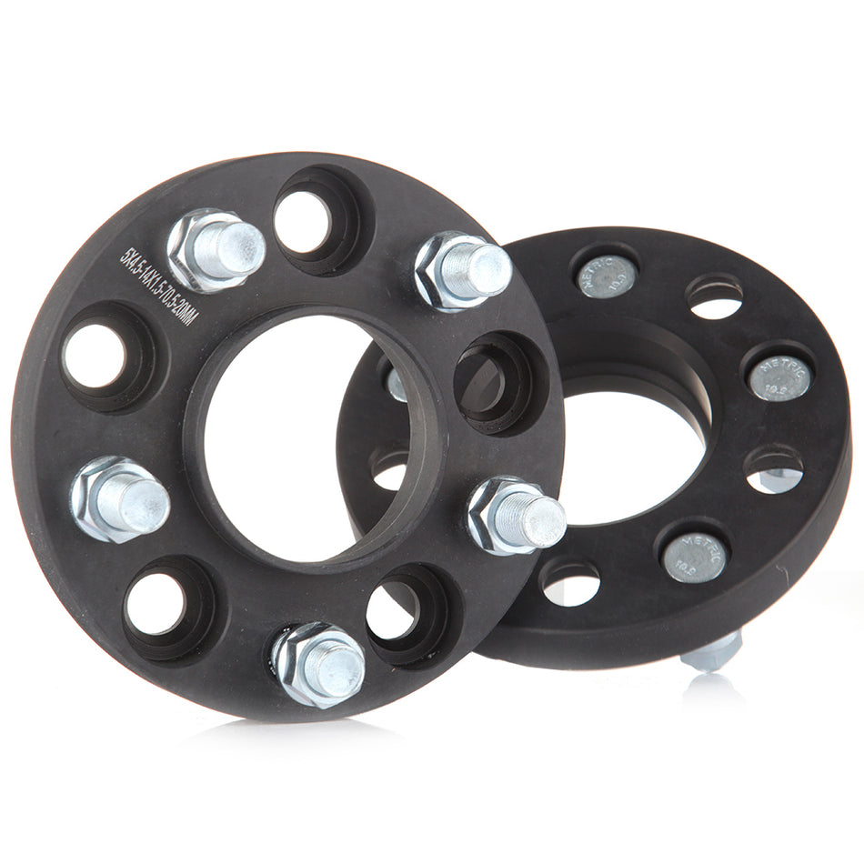 2pcs 20mm 5x4.5 14x1.5 Wheel Spacers Hub Centric For 20-22 Ford Explorer 15-21 Ford Mustang