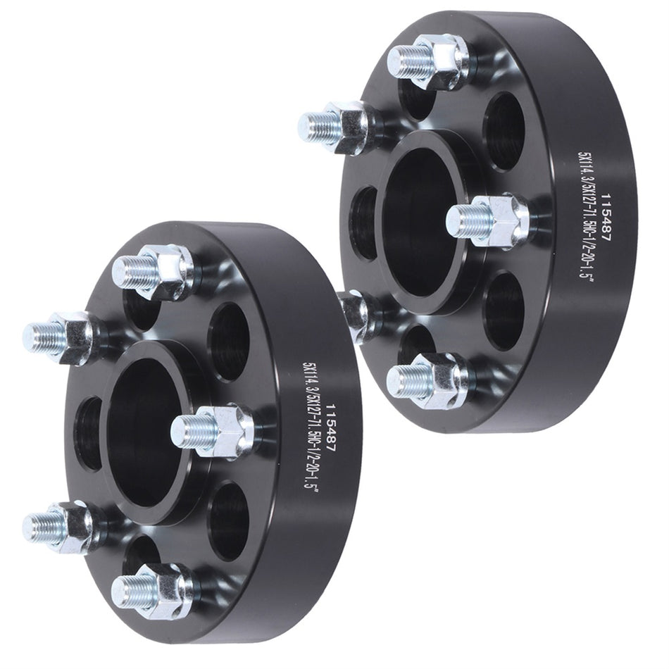 2Pcs 1.5 inch 5x4.5 to 5x5 5 Lug Wheel Spacers For 82-90 Ford Bronco 07-14 Ford Edge