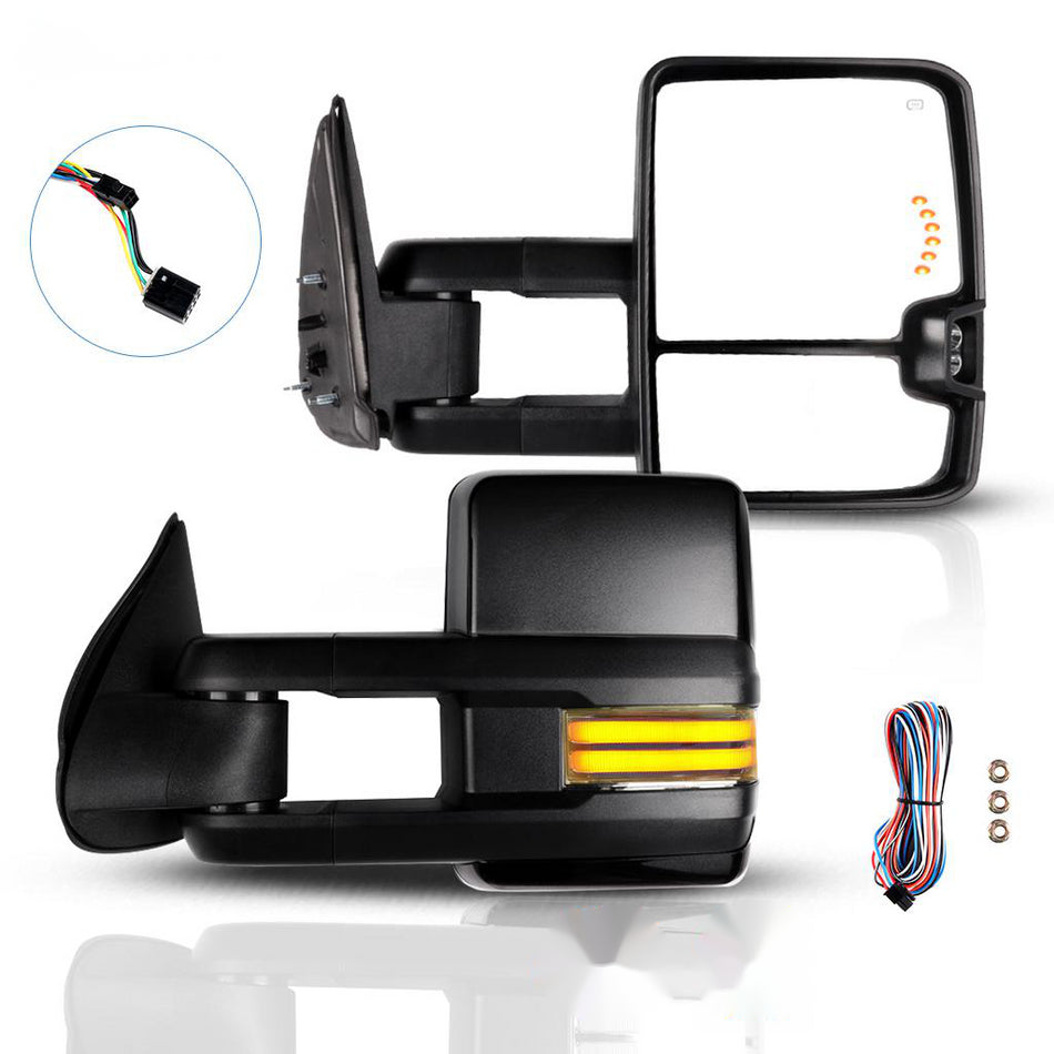 99-06 GMC Sierra 1500 00-06 GMC Yukon Tow Mirror Power Control Heat LED Turn Signal Running Clearance Light