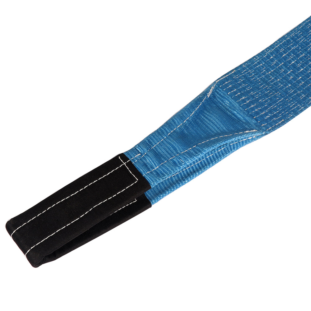 20000lbs 4 inch x 30' Heavy Duty Blue Winch Tow Loop Strap + Snatch Block Only for Auto