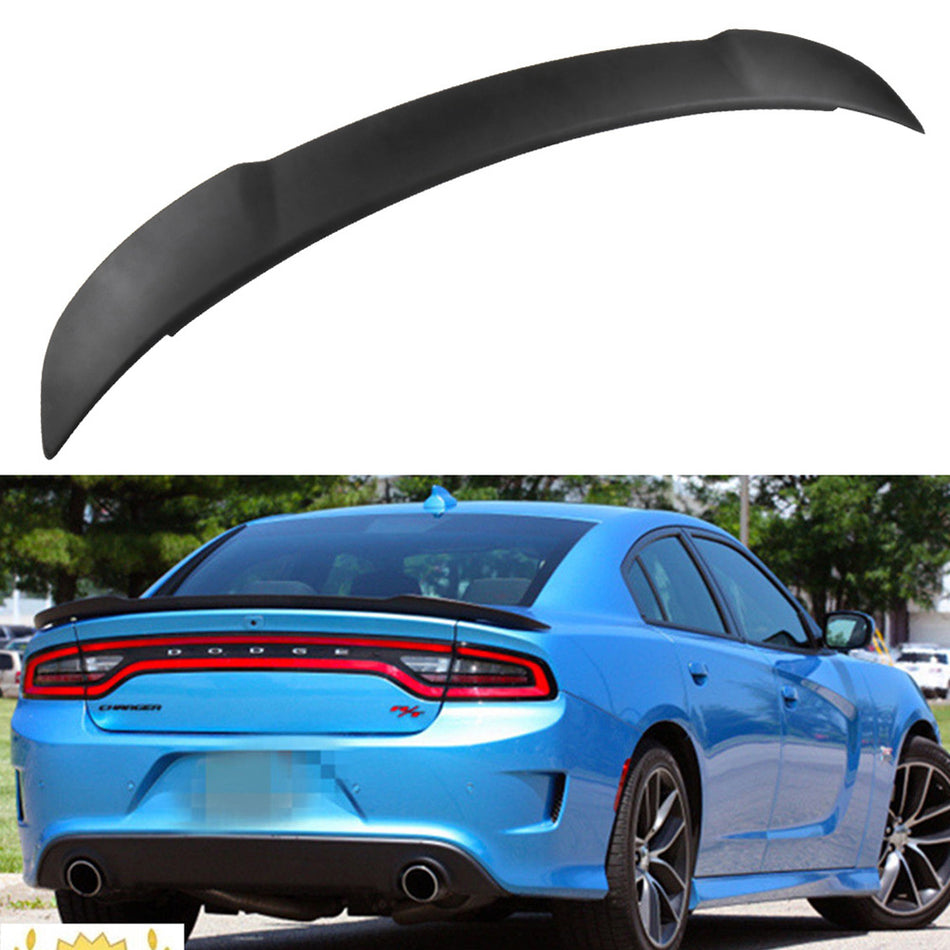 For 2011-2021 Dodge Charger Matt-black Hellcat Style SRT Rear Spoiler Wing