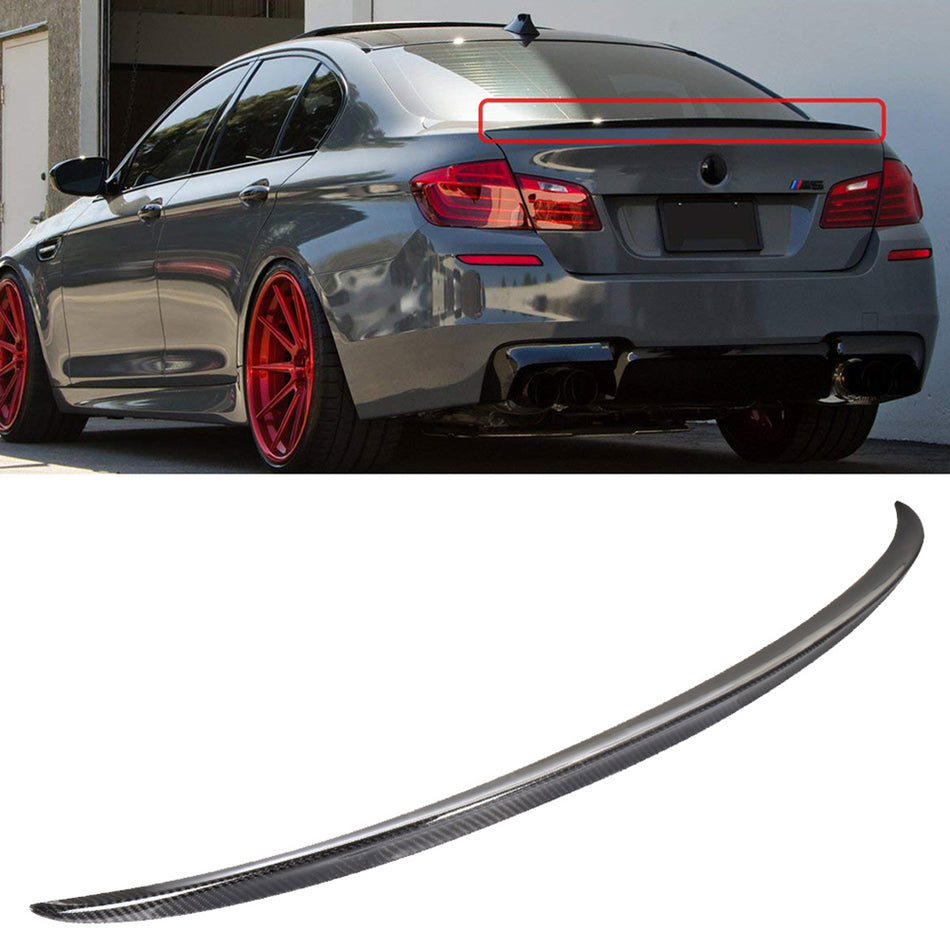For 11-16 BMW F10 5 Series 535i 528i Trunk Lip Rear Carbon Fiber M5 Spoiler Wing