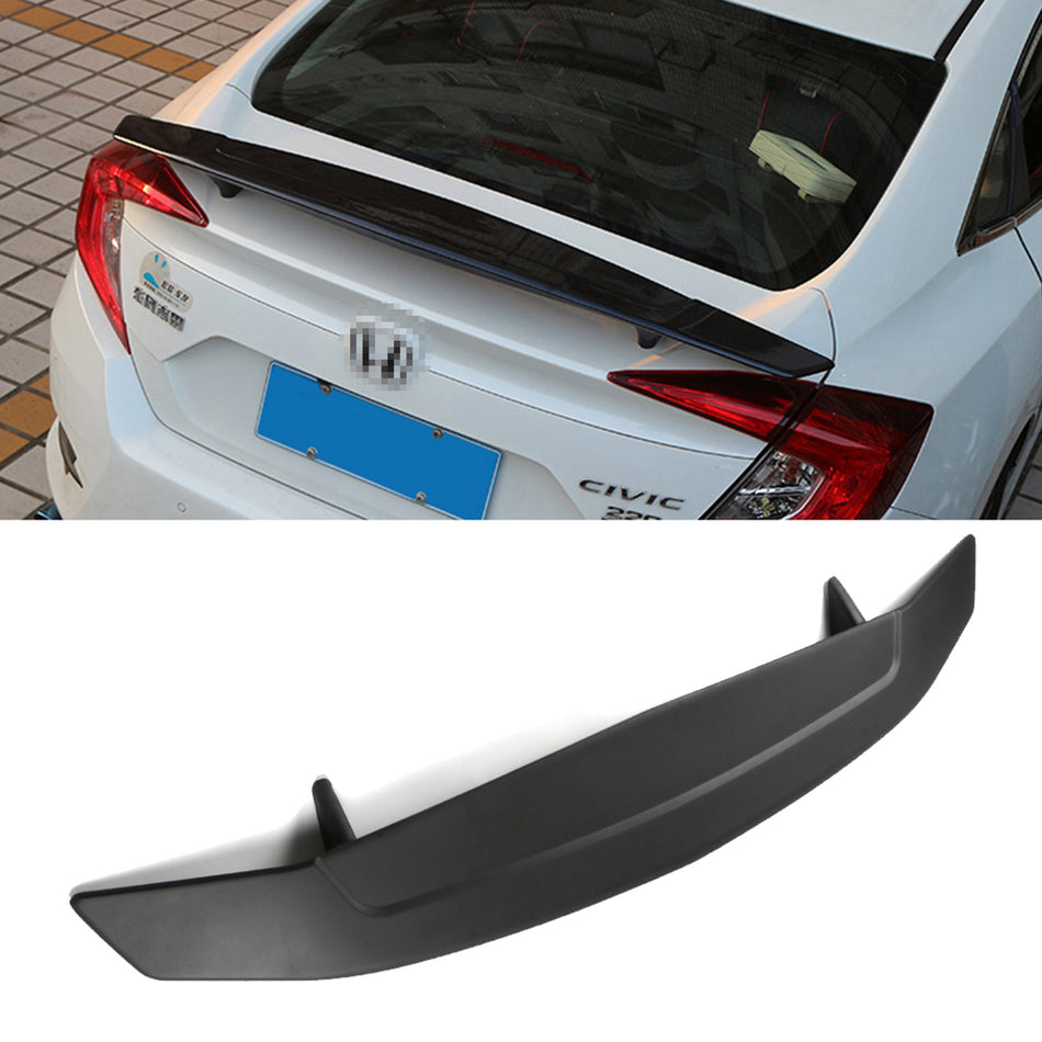 For 2022 Honda Civic 4 Door Sedan Rear Trunk Spoiler Wing Matte Black Paintale