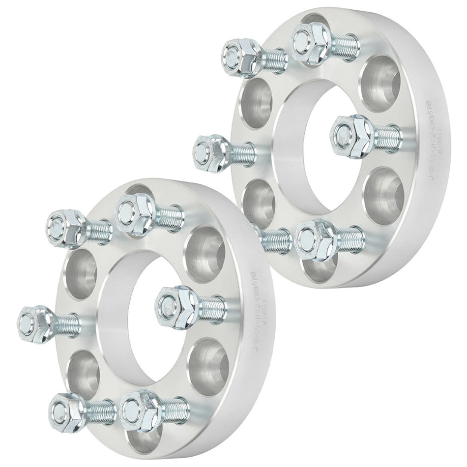 2Pcs 1 inch 6x4.5 to 6x4.5 6 Lug Wheel Spacers For 91-03 Dodge Dakota 98-03 Dodge Durango