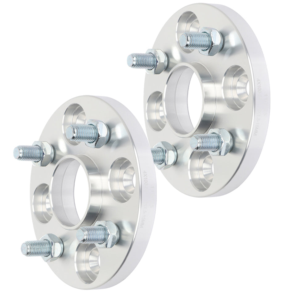 2Pcs 15mm 4x100 4 Lug Wheel Spacers For 94-01 Kia Sephia 95-03 Mazda Protege