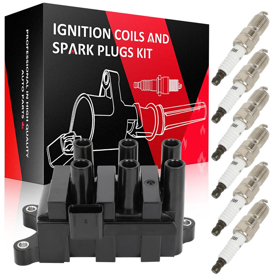 Ignition Coil & Iridium Spark Plugs For Ford F150 Truck 2001-2003 2005-2008 4.2L
