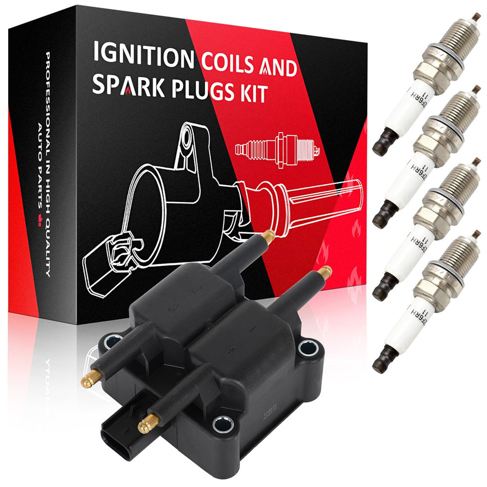 Ignition Coils & Spark Plugs For Chrysler Sebring PT Cruiser Cirrus 2.0L 2.4L