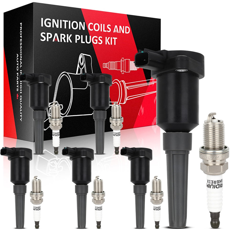 For Jaguar XJ6 4.0L 1995-1997 Ignition Coil & Spark Plugs UF384 6pcs