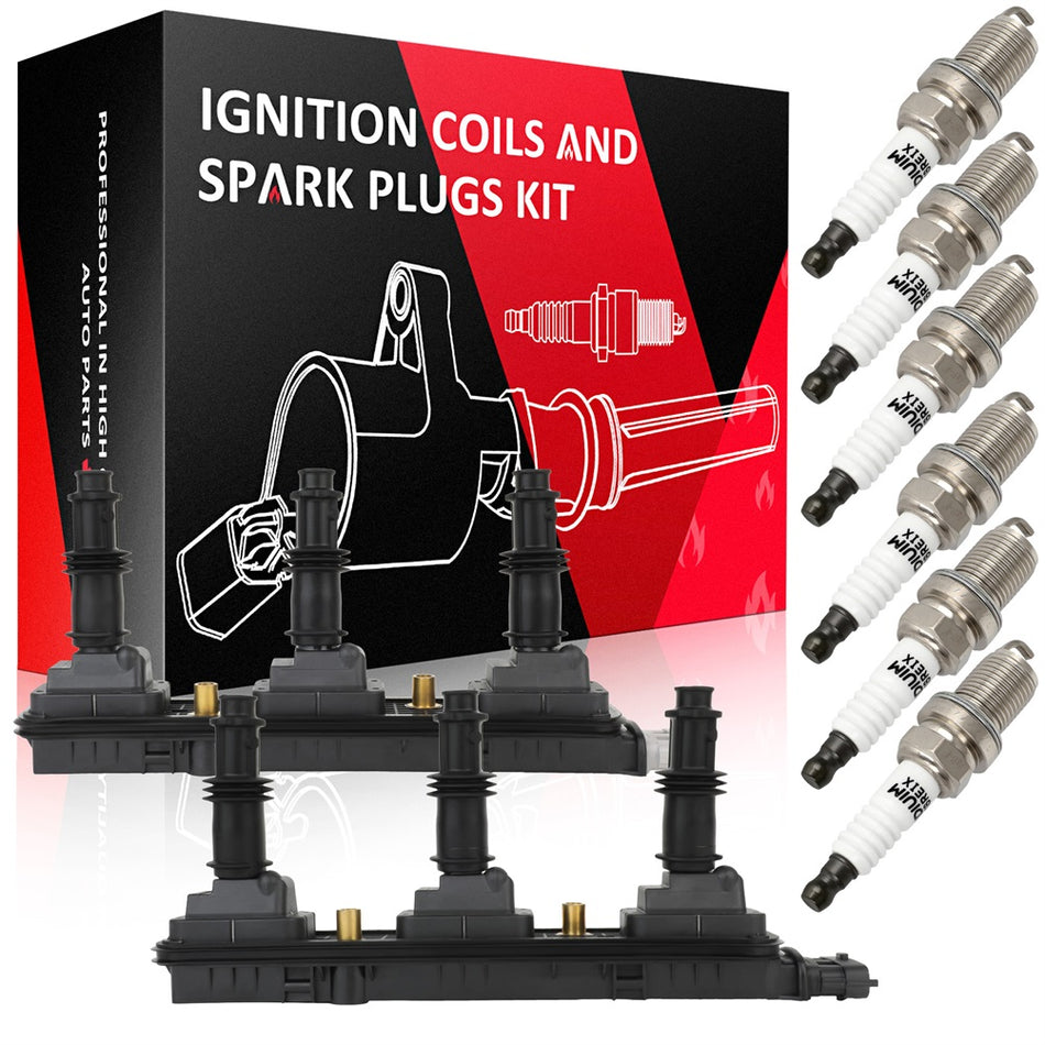 For 2003-2004 Cadillac CTS 3.2L V6 Ignition Coil & Spark Plugs UF278 2pcs