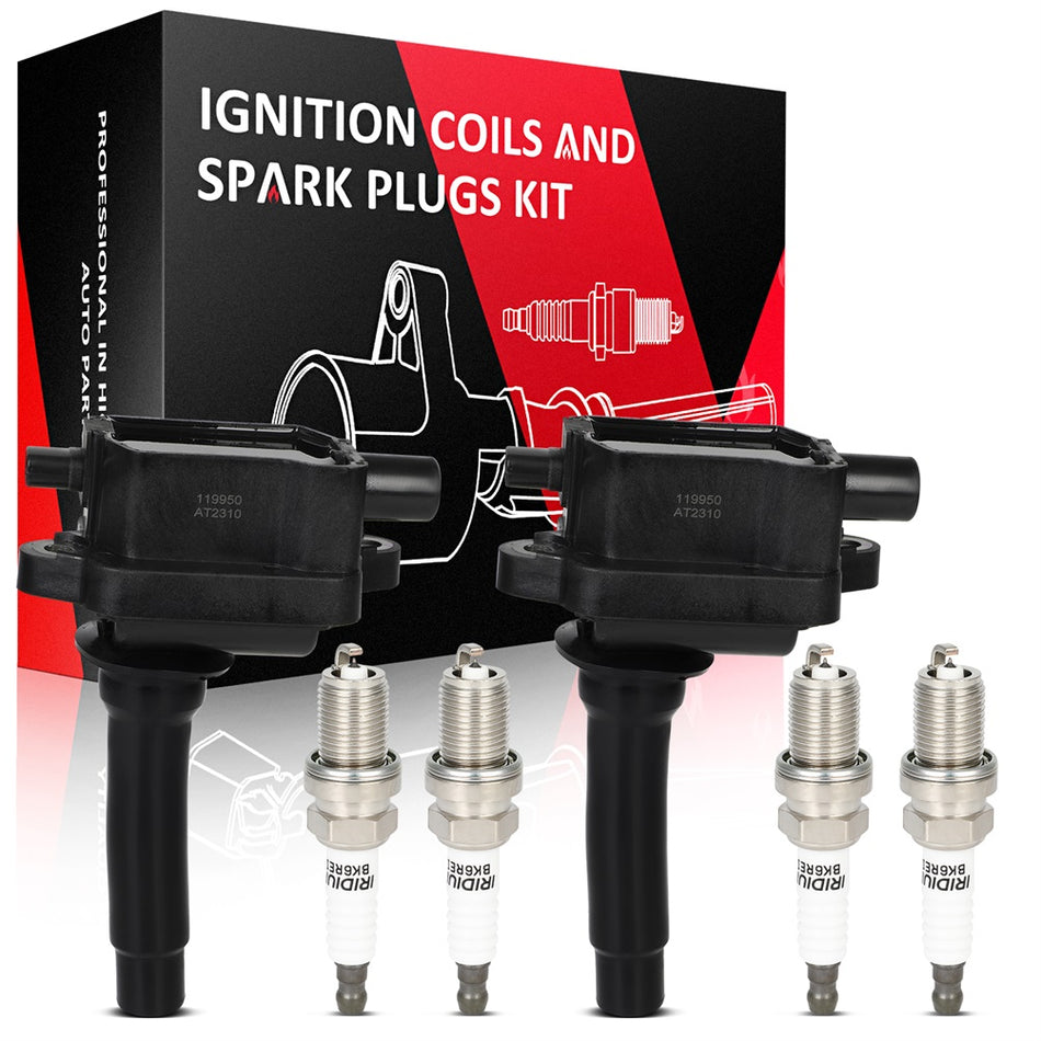 For Kia Spectra 2002-2004 1.8L Kia Sephia 1998-2001 Ignition Coils & Spark Plugs