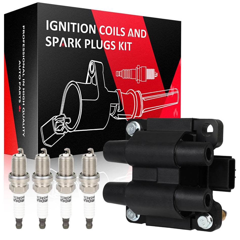 Ignition Coils & Iridium Spark Plugs For 2005-2009 Subaru Outback H4 2.5L