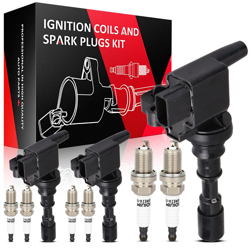 3 For 2002 2003 2004 2005 Kia Sedona 3.5L V6 Ignition Coil & Spark Plug