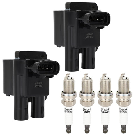 2 For 1998-1999 Toyota Corolla 1.8L L4 Ignition Coil & Spark Plug Only for Auto