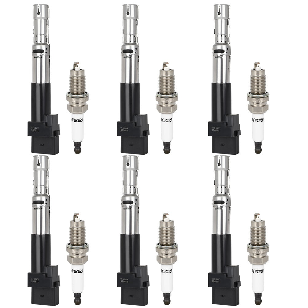 6 For 2002 2003 2004 Volkswagen Jetta 2.8L V6 DOHC Ignition Coil & Spark Plug Only for Auto