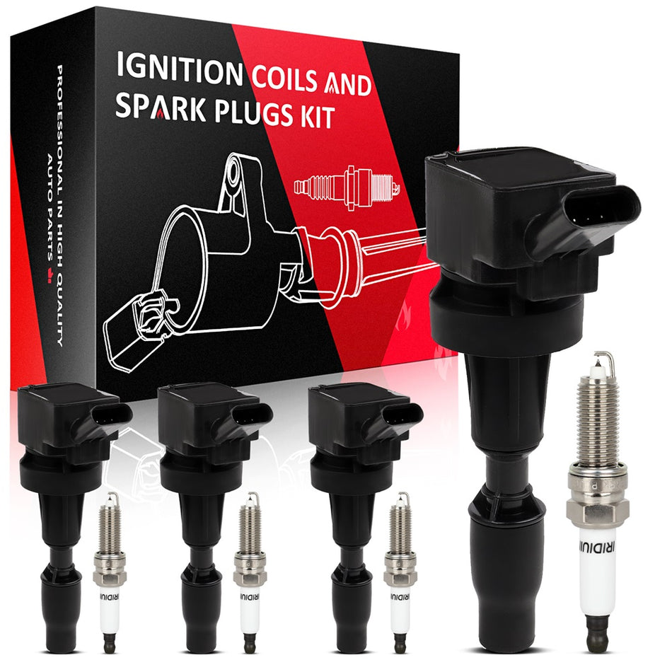 4 For 2016 2017 2018 Hyundai Tucson 1.6L L4 Ignition Coil & Spark Plug