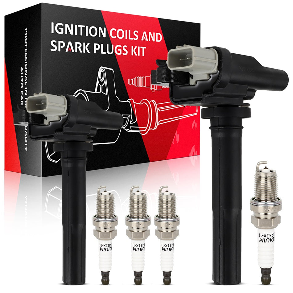 2X Ignition Coil & Spark Plug For Chevy Metro Suzuki Swift 1.3L L4
