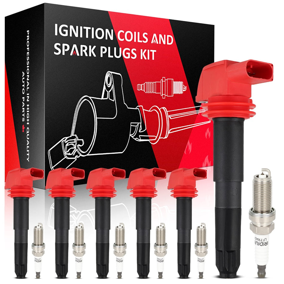 Ignition Coils and Spark Plugs For Porsche Cayenne 4.8L V8 2008 2009 2010-2018