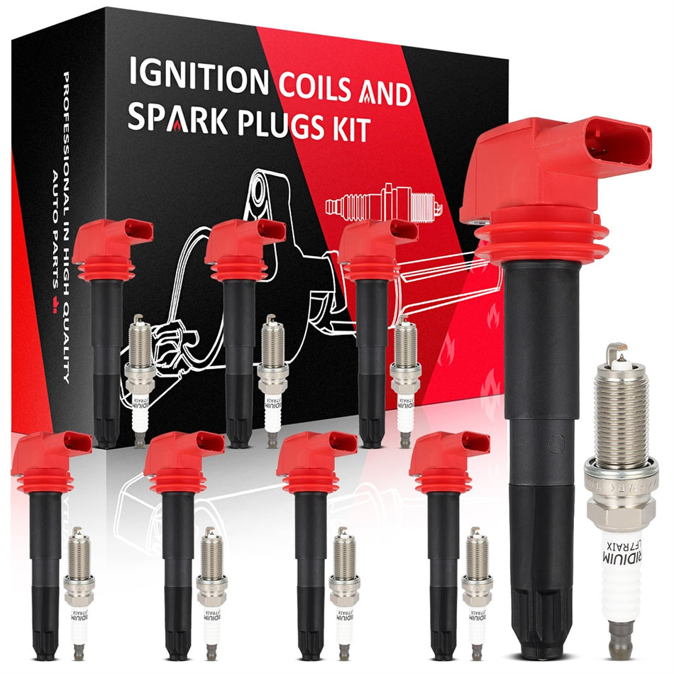 8 Ignition Coils & Spark Plugs For Porsche Cayenne 2008-18 Panamera 2010-16 4.8L