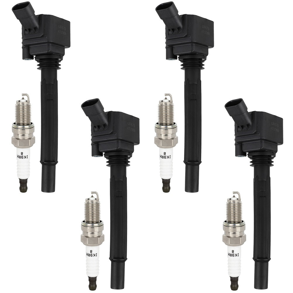 4 For 2013 2014 Dodge Dart 1.4L Ignition Coil & 4 Iridium Platinum Spark Plugs Only for Auto