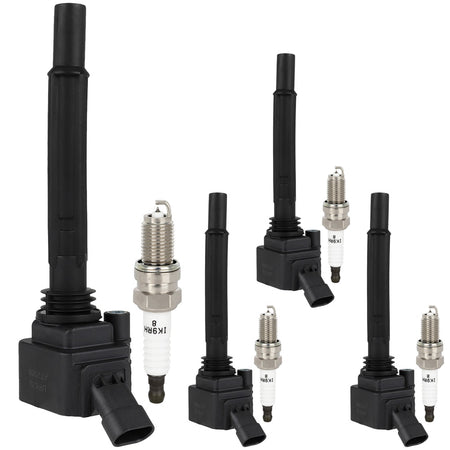 4 For 2013 2014 Dodge Dart 1.4L Ignition Coil & 4 Iridium Platinum Spark Plugs Only for Auto