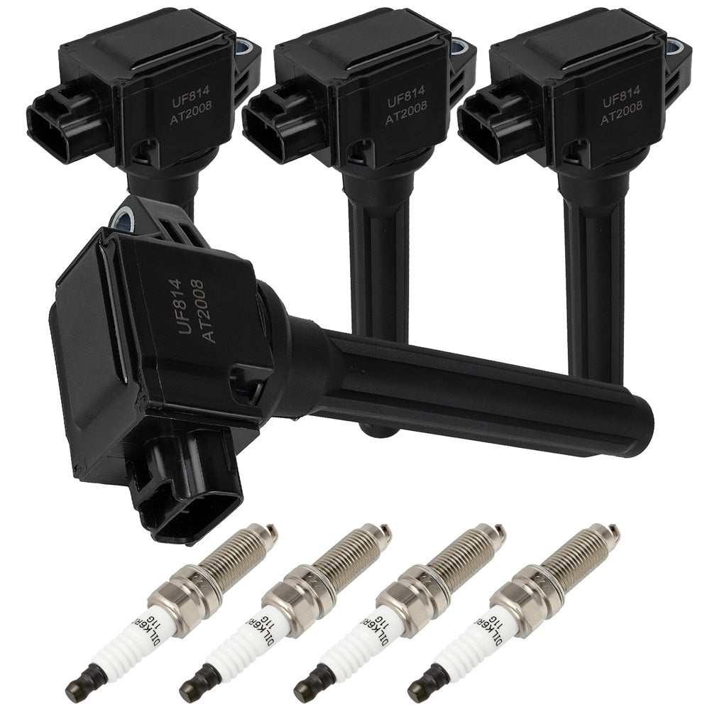 4 For 2016 Mitsubishi Outlander 2.4L L4 Ignition Coil & Spark Plug Only for Auto