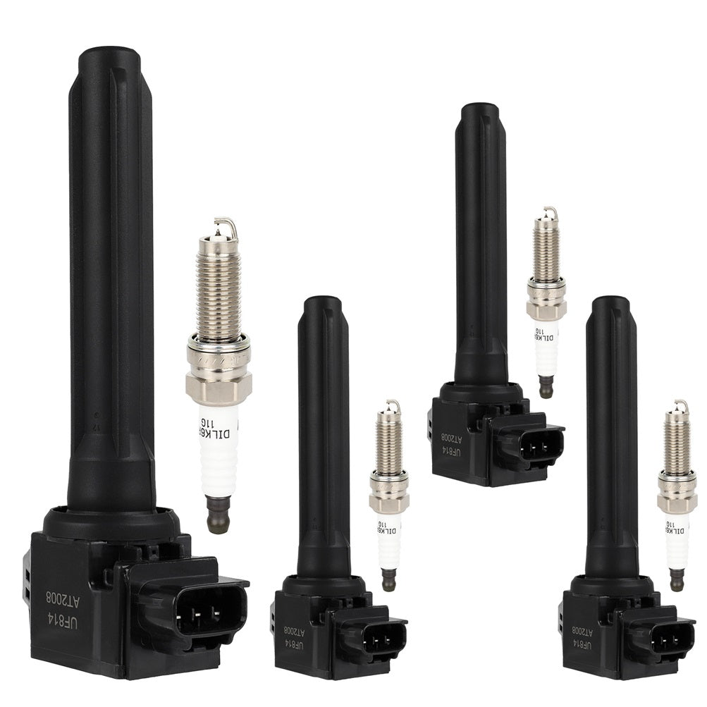 4 For 2016 Mitsubishi Outlander 2.4L L4 Ignition Coil & Spark Plug Only for Auto