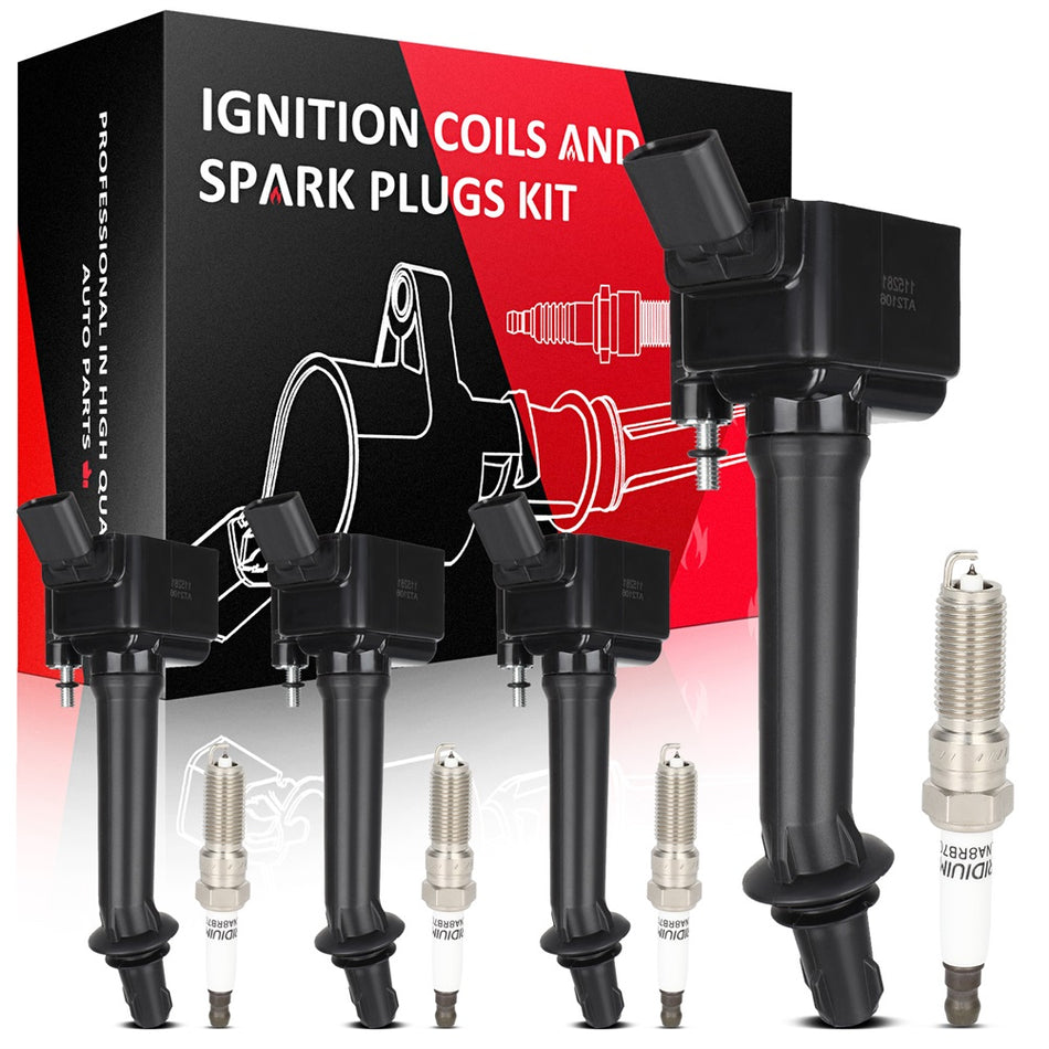 Ignition Coils & Iridium Spark Plugs Kit For Chevrolet Malibu 2016-2019 1.8L