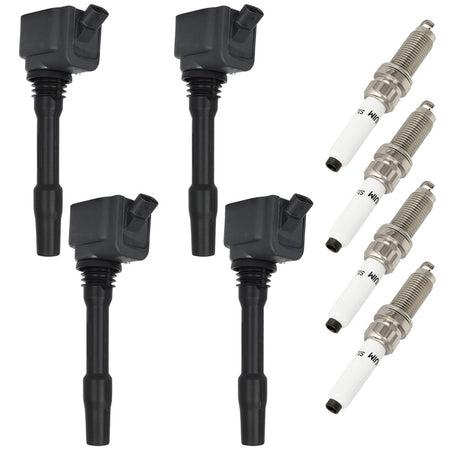 4 For 2014-2019 Mini Cooper L4 2.0L Ignition Coil & Spark Plug Only for Auto