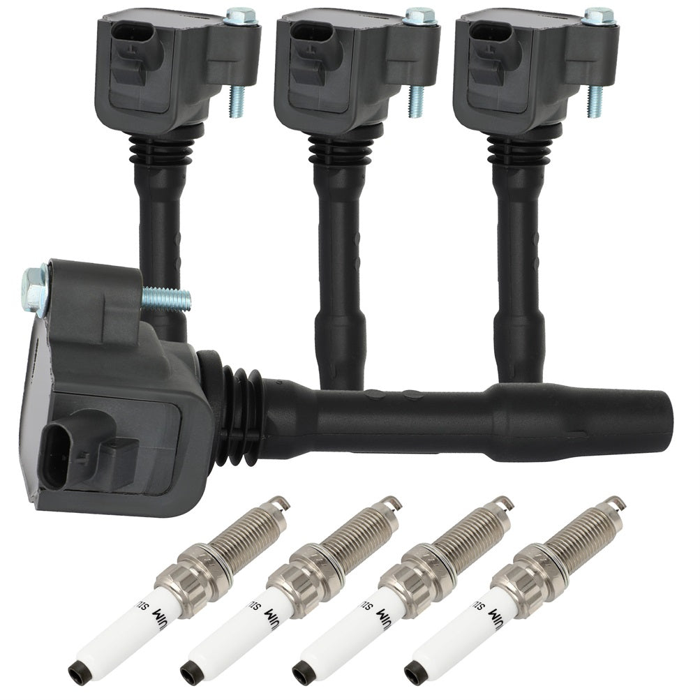 4 For 2014-2019 Mini Cooper L4 2.0L Ignition Coil & Spark Plug Only for Auto