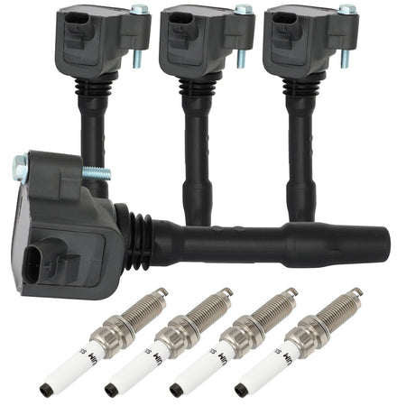 4 For 2014-2019 Mini Cooper L4 2.0L Ignition Coil & Spark Plug Only for Auto