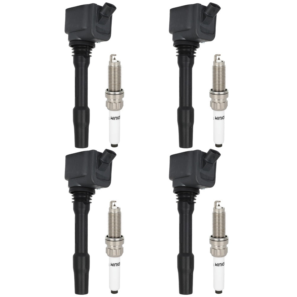 4 For 2014-2019 Mini Cooper L4 2.0L Ignition Coil & Spark Plug Only for Auto