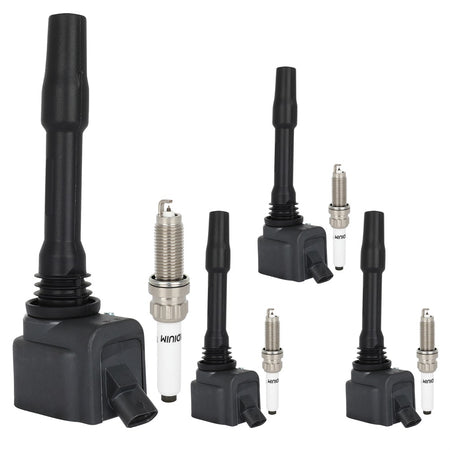 4 For 2014-2019 Mini Cooper L4 2.0L Ignition Coil & Spark Plug Only for Auto